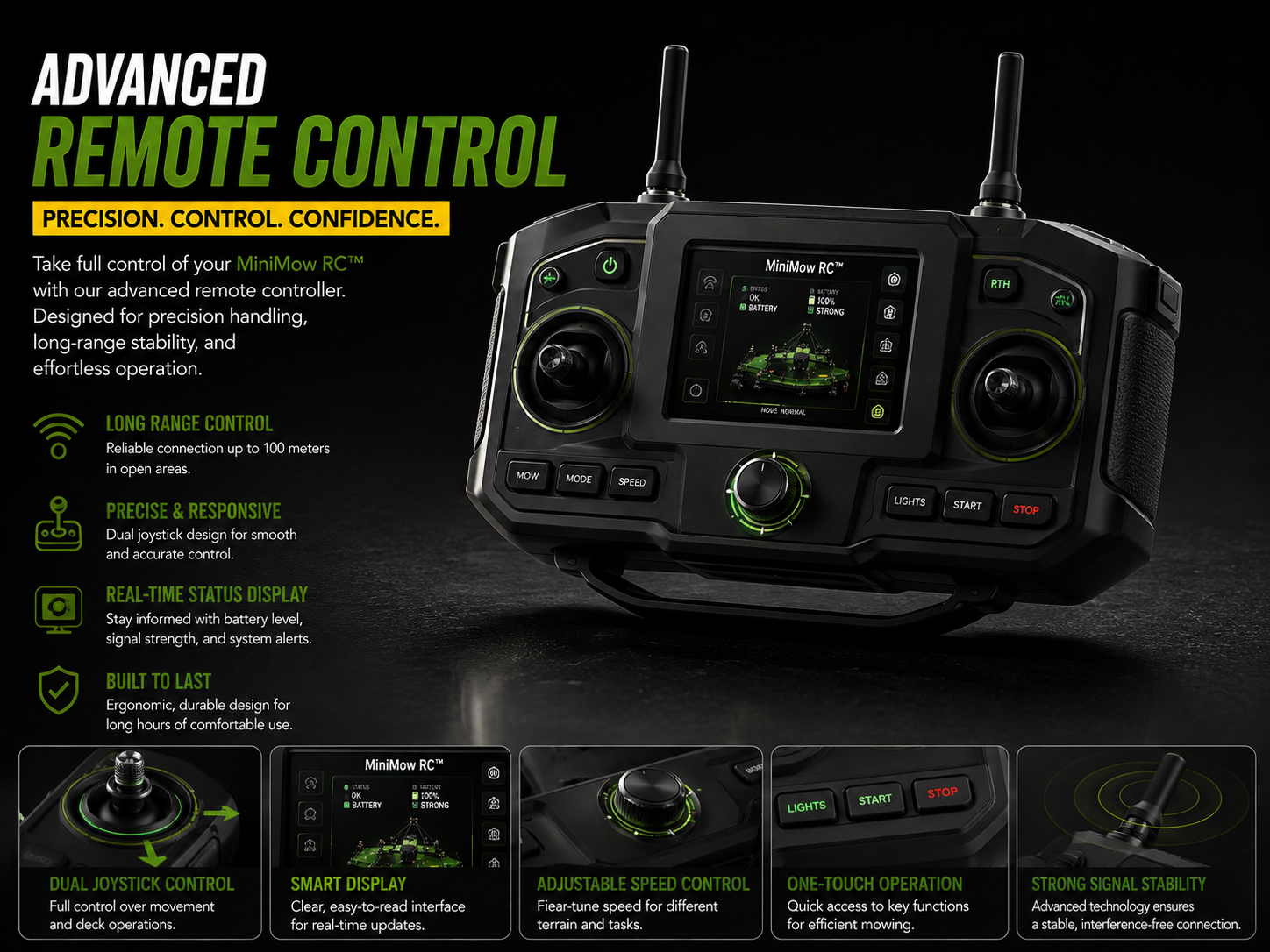 TerraMow RC™ Remote-Control Lawn Mower