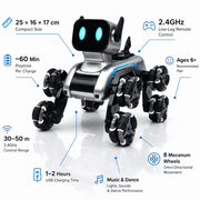 RoboRush™ 8-Wheel Transforming Stunt Dog